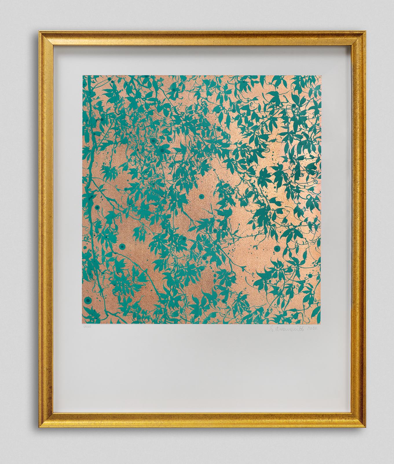 2.5cm Classic Gold, paper print with spacers