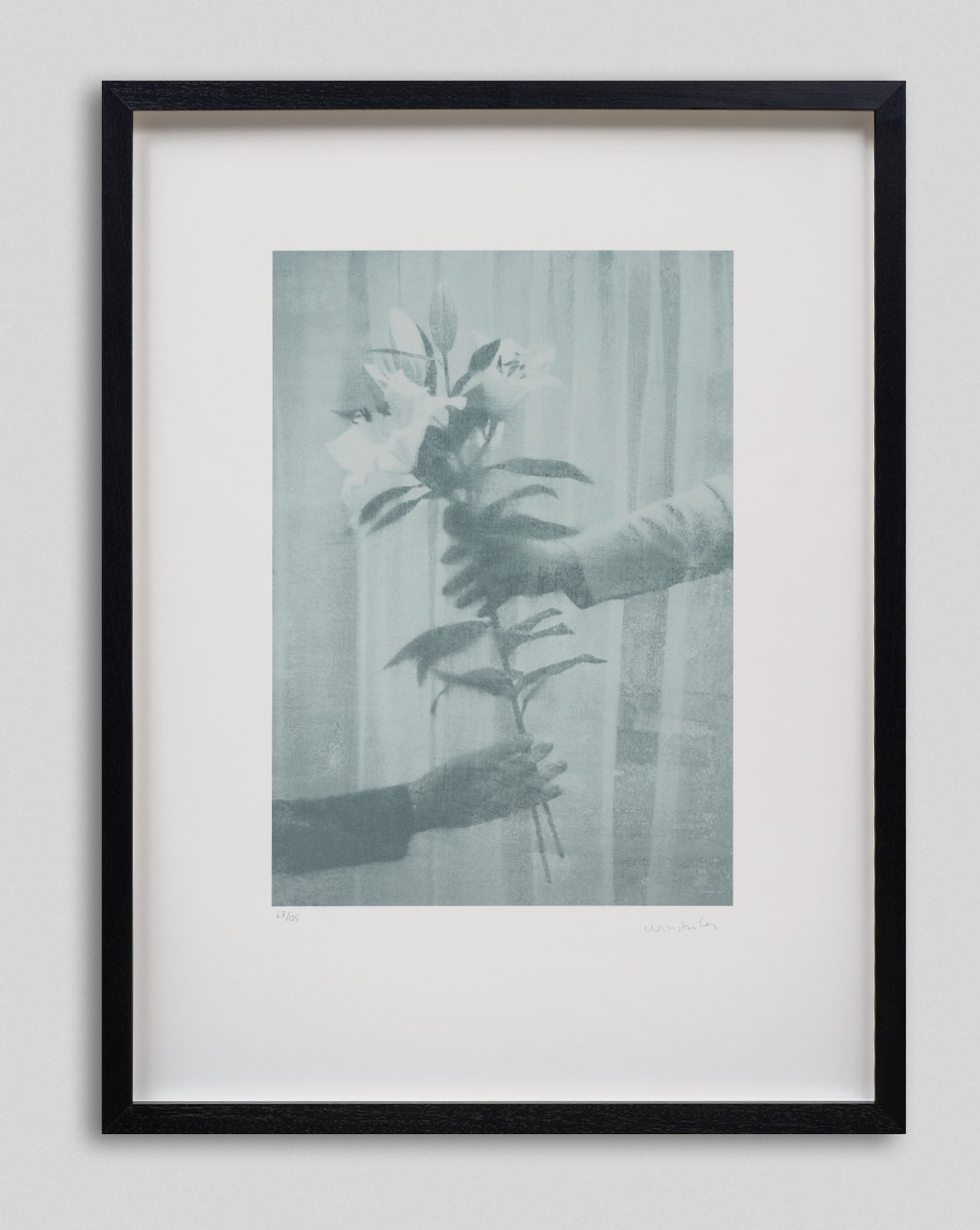 2.2cm Wood Grain Black, paper print with spacers